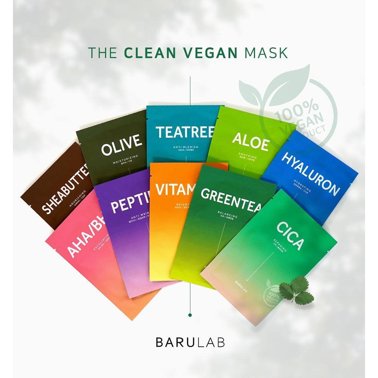 Barulab The Clean Vegan Mask GREEN TEA веган маска за лице със зелен чай
