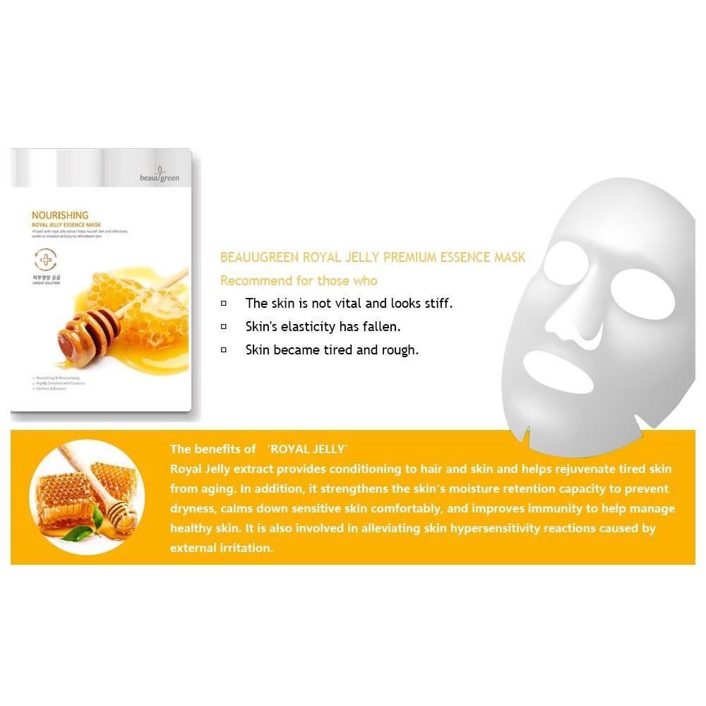 Beauugreen Nourishing Royal Jelly Essence Mask подхранваща маска с пчелно млечице