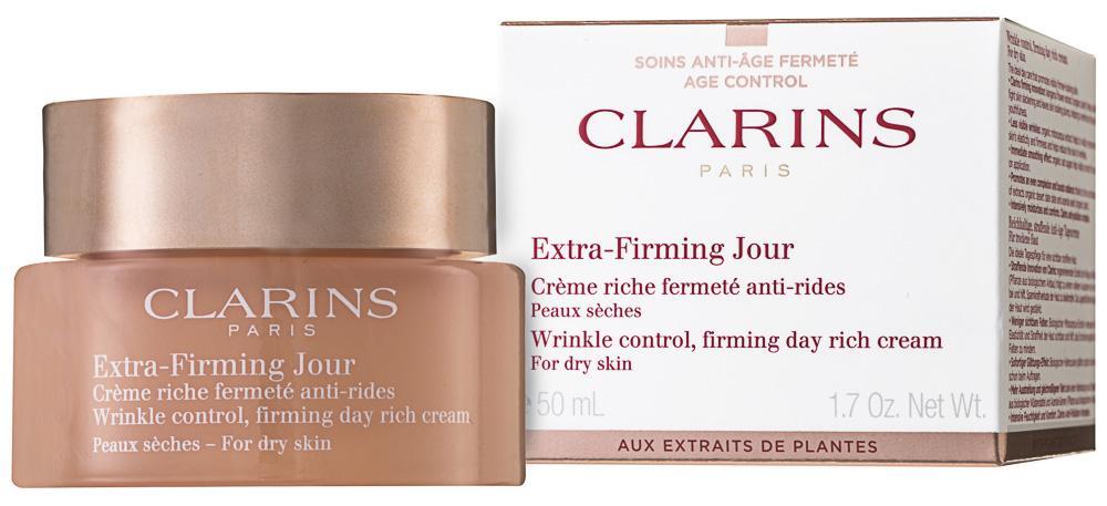 Clarins Extra Firming Jour Rich Богат дневен стягащ крем против бръчки за лице за суха кожа