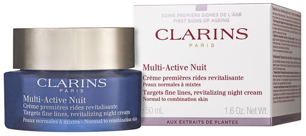 Clarins Multi Active Nuit Revitalizing Нощен ревитализищ крем за фини бръчки за нормална към комбинирана кожa
