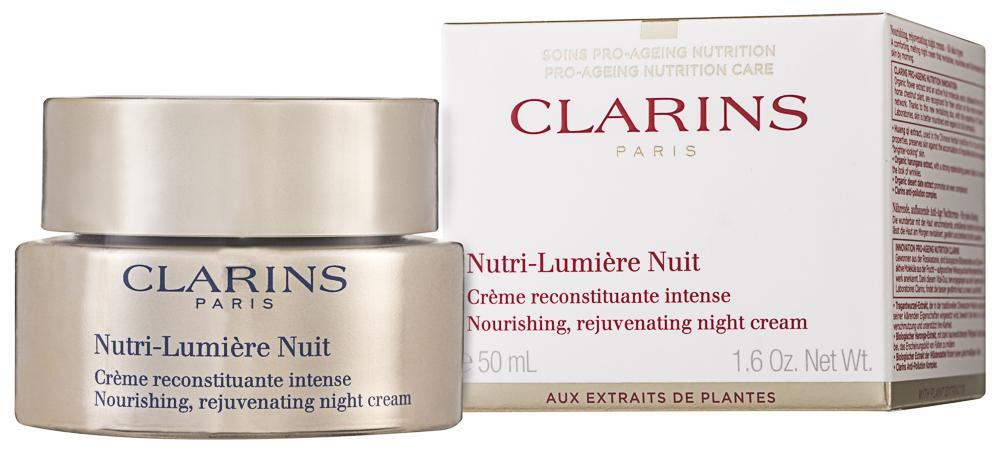 Clarins Nutri Lumiere Nuit Нощен възстановяващ подмладяващ крем против бръчки за зряла кожа