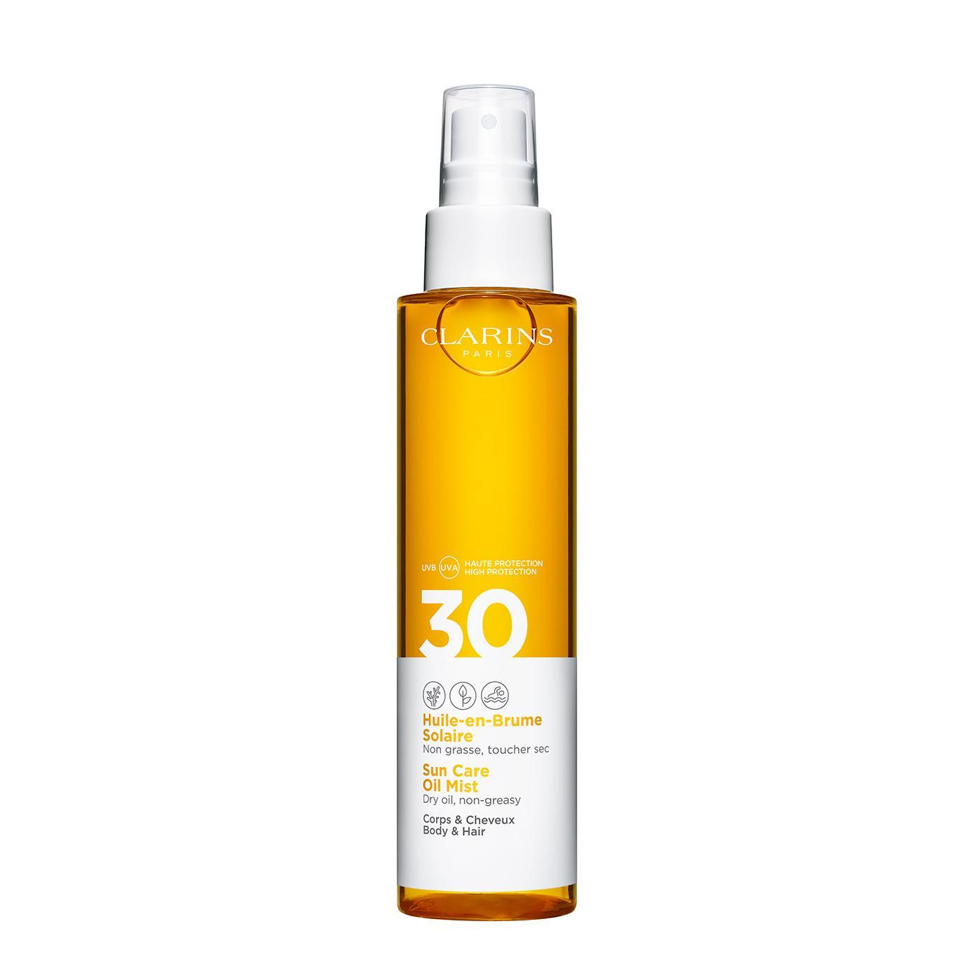 Clarins Sun Care Oil Mist SPF 30 Слънцезащитно масло-спрей за тяло и коса без опаковка