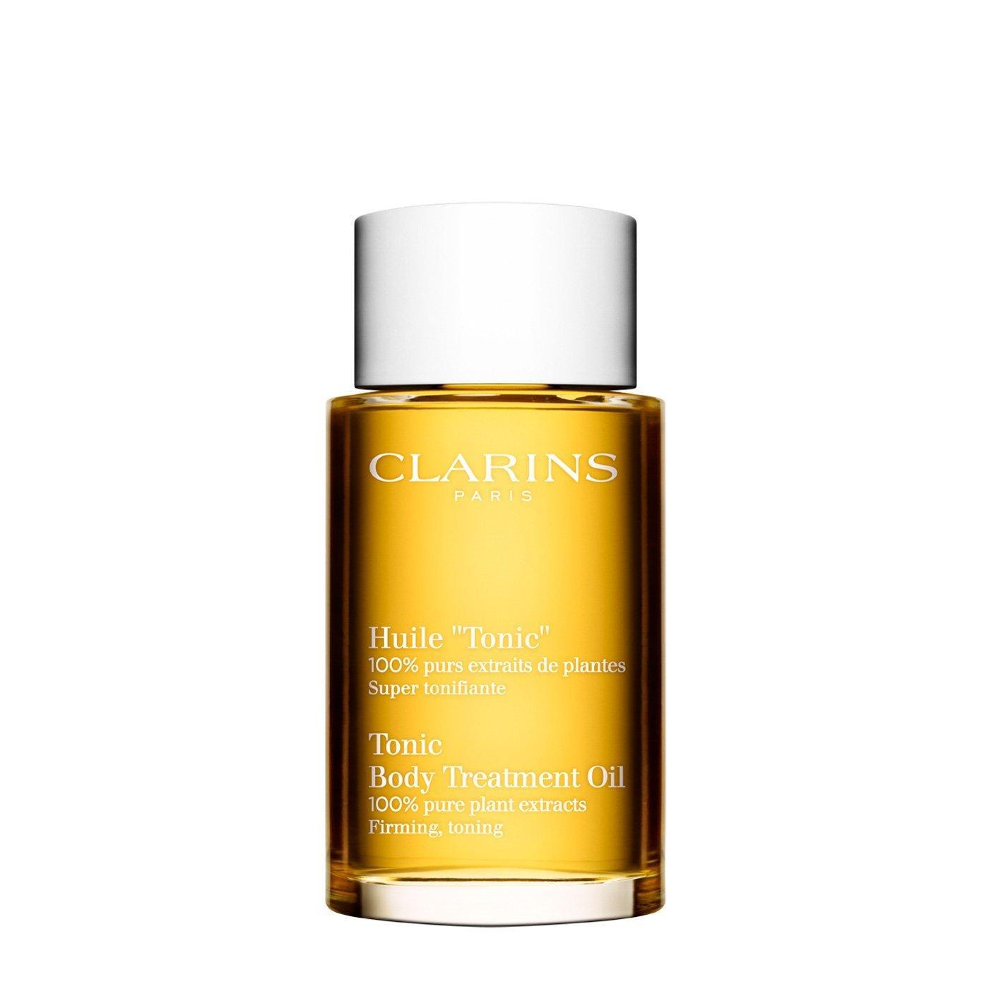 Clarins Huile Tonic Body Treatment Oil Масажно олио за подобряване еластичноста на кожата на тялото без опаковка Clarins Huile Tonic Body Treatment Oil Масажно олио за подобряване еластичноста на кожата на тялото без опаковка