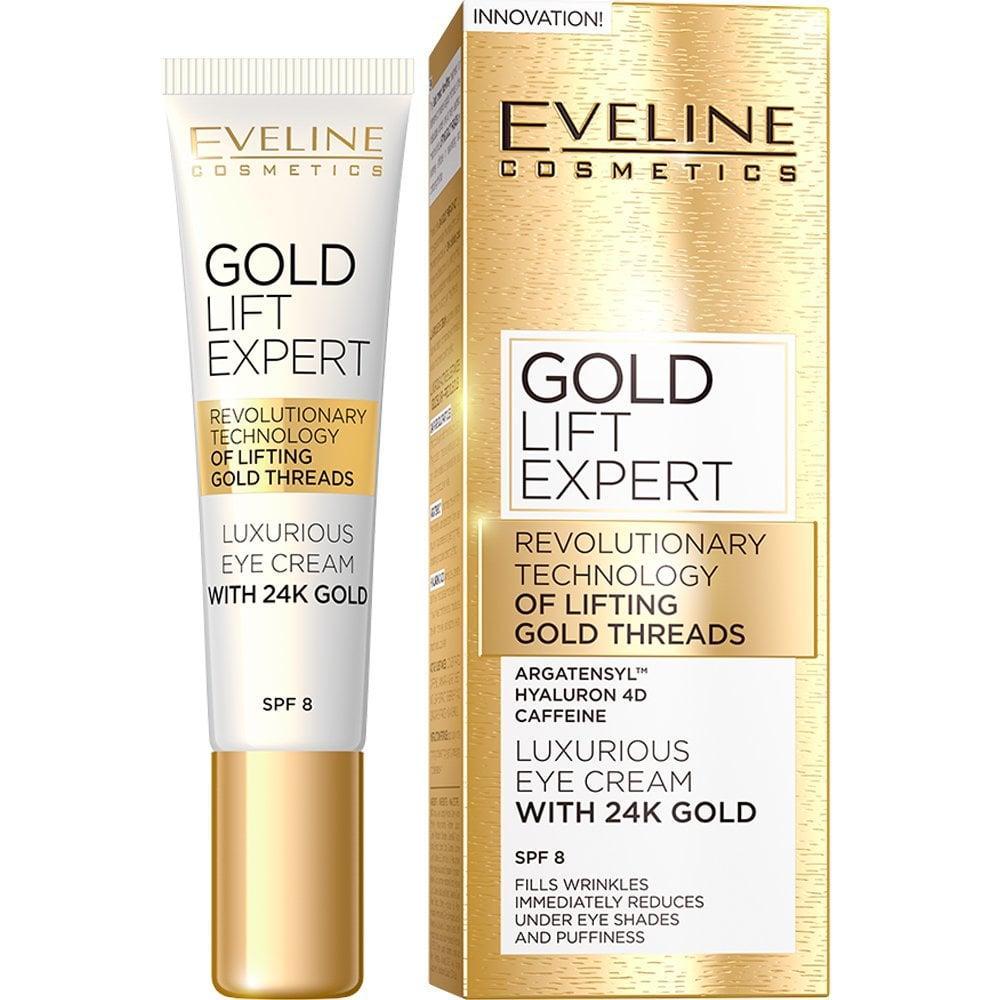 Eveline Gold Lift Expert Eye Cream with 24K Gold SPF 8 Околоочен крем против бръчки