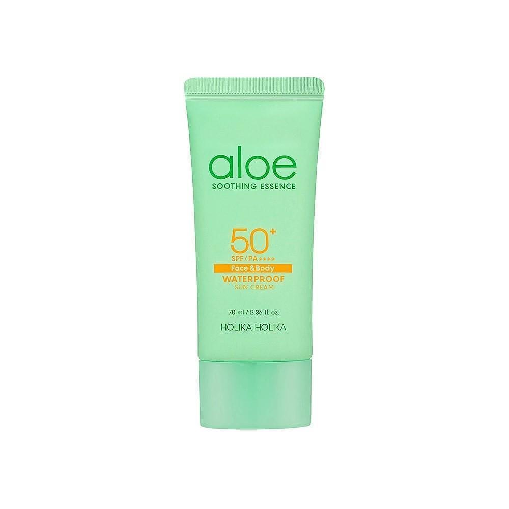 Holika Holika Aloe Soothing Essence Waterproof Sun Cream SPF50+ Успокояващ водоустойчив слънцезащитен крем с алое