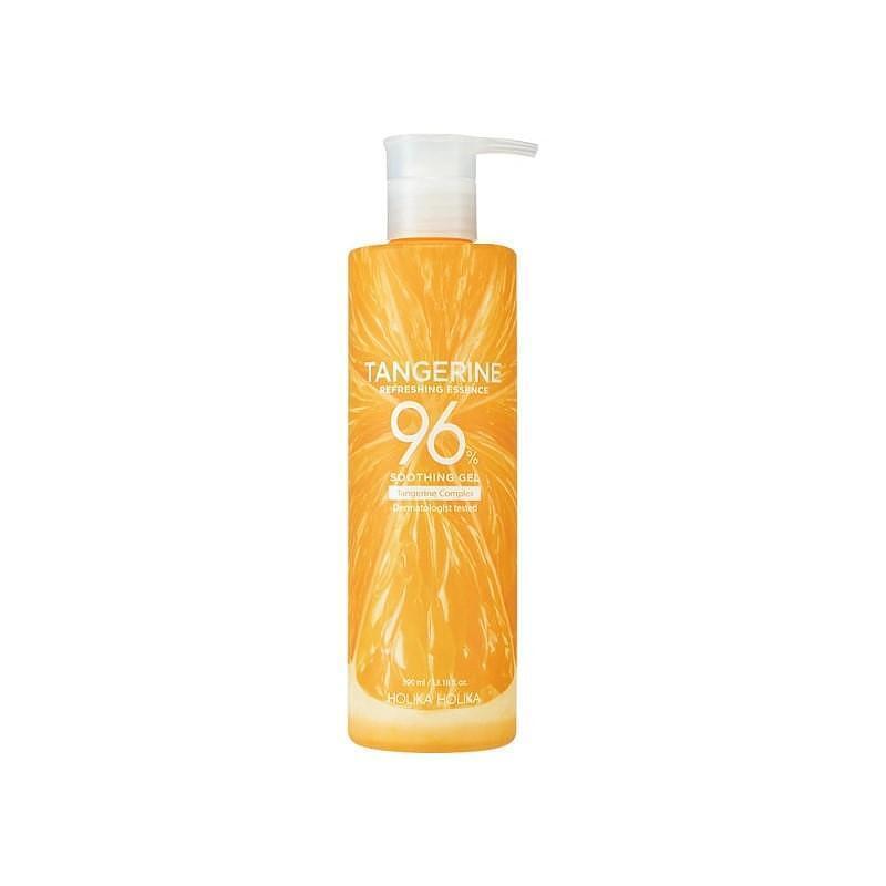 Holika Holika Tangerine Refreshing Essence Soothing Gel Успокояващ гел за лице и тяло с екстракт от мандарина Holika Holika Tangerine Refreshing Essence Soothing Gel Успокояващ гел за лице и тяло с екстракт от мандарина