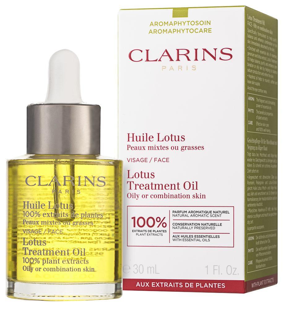 Clarins Lotus Face Treatment Oil for Oily and Combination Skin Подхранващо масло за лице