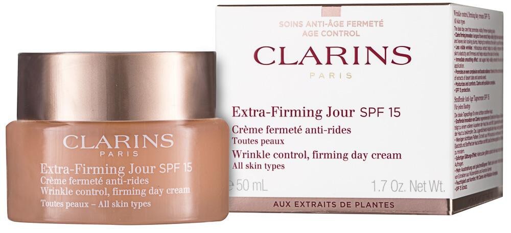 Clarins Extra Firming Jour SPF15 Дневен стягащ крем против бръчки за лице за всеки тип кожа