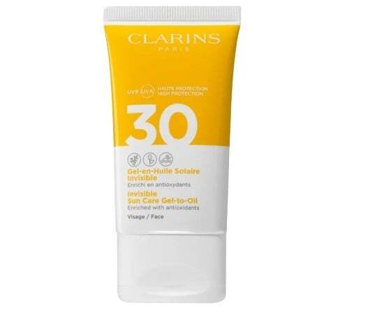 Clarins Sun Invisible Sun Care Gel To Oil SPF30 Слънцезащитен гел за лице без опаковка