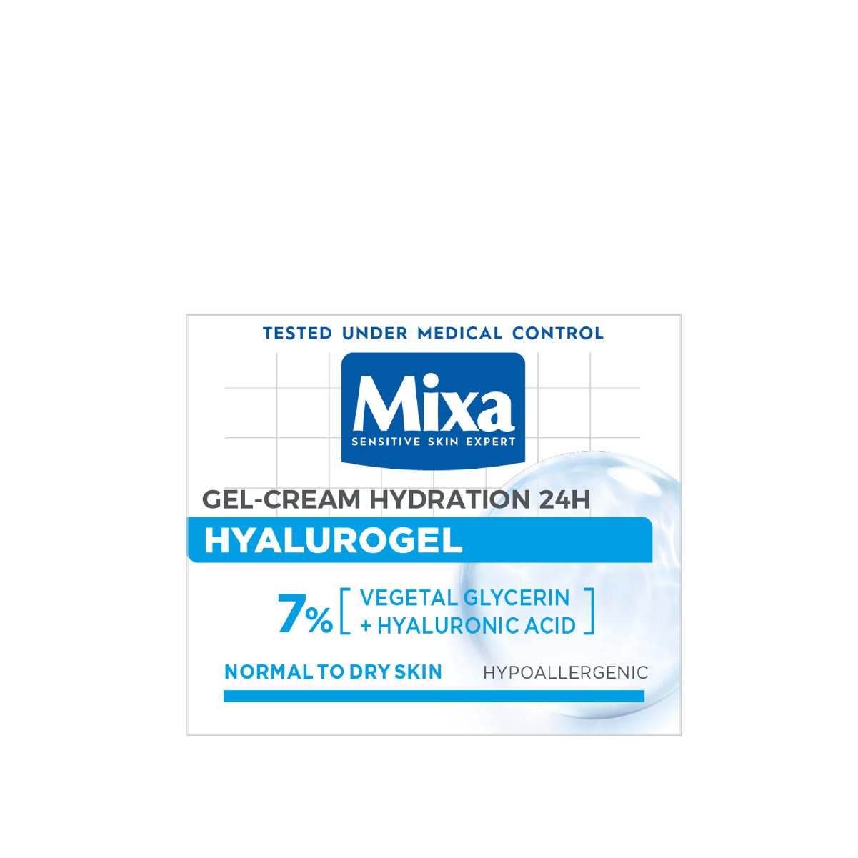 Mixa Hyalurogel Light Хидратиращ крем за чувствителна нормална и дехидратирана кожа