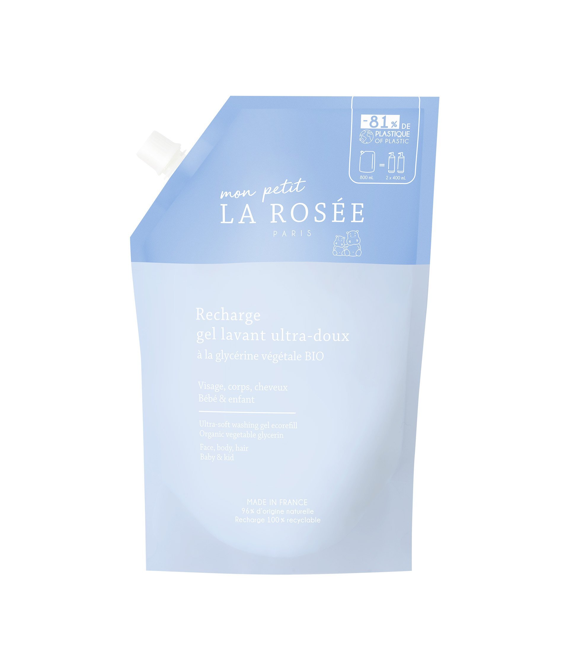 Mon petit La Rosee Нежен измиващ гел за бебе