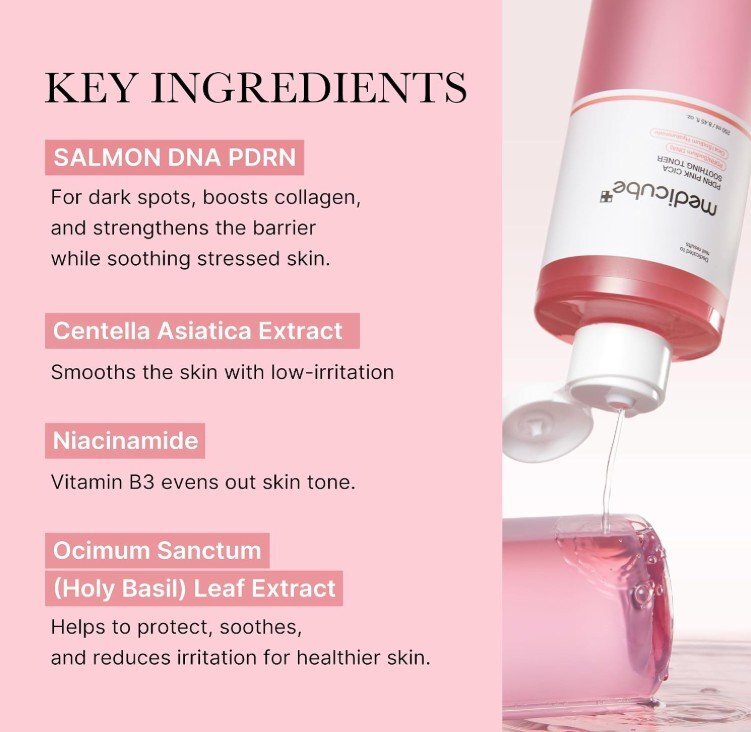 Medicube PDRN Pink Cica Soothing Toner Успокояващ тонер за лице