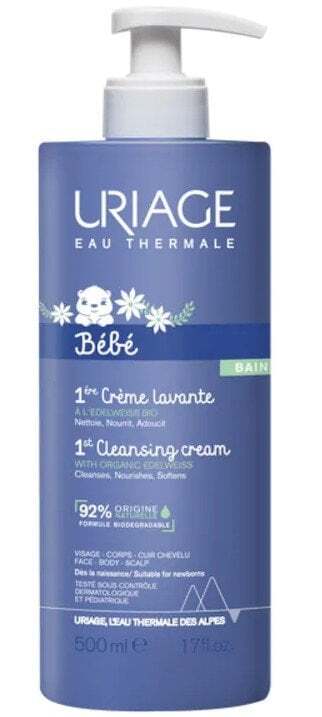Uriage Baby 1st Cleansing Cream Измивен крем за бебета за лице, тяло и скалп