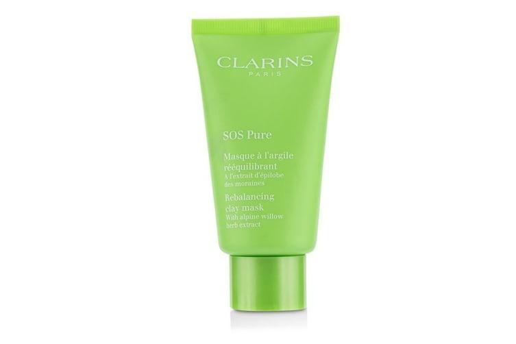 Clarins SOS Pure Rebalancing Clay Mask With Alpine Willow Herb Extract Почистваща маска за лице с глина за комбинирана към мазна кожа без опаковка