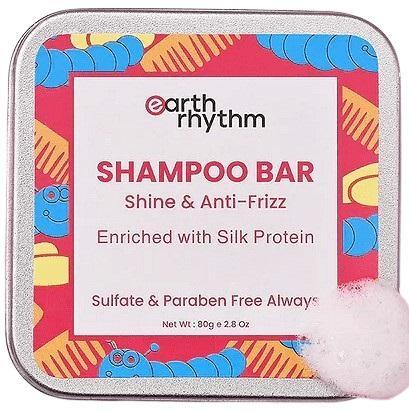 EARTH RHYTHM Silk Protein Shampoo Bar with Tin Case Твърд шампоан с копринен протеин