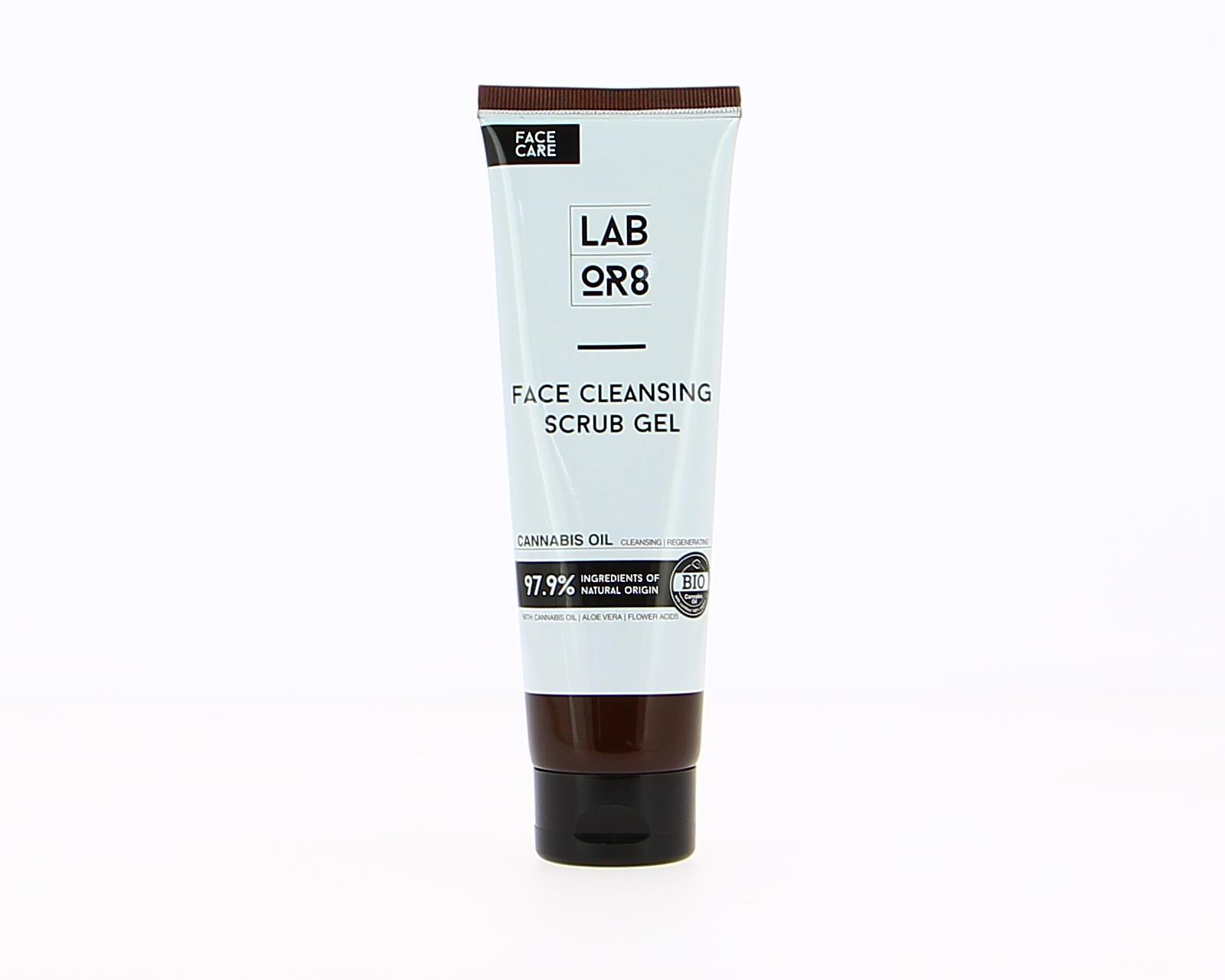 Labor8 Hemp face cleansing scrub gel Почистващ скраб гел за лице с конопено масло