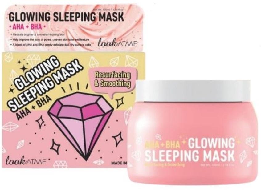 LOOKATME Glowing Sleeping Mask with AHA BHA Нощна маска за лице с АНА и ВНА