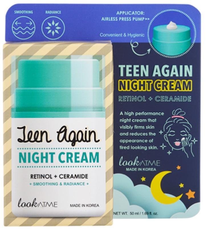 LOOKATME TEEN AGAIN Night Cream with Retinol and Ceramide нощен крем с ретинол и серамиди
