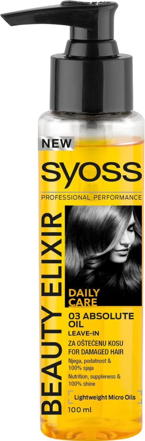 Syoss Beauty Elixir Подхранващо олио за суха и увредена коса