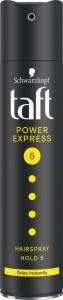 Taft Power Express Hairspray Бързосъхнещ лак за коса със силна фиксация